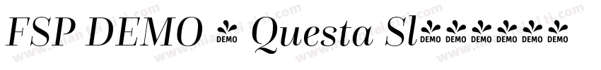 FSP DEMO - Questa Sl字体转换
